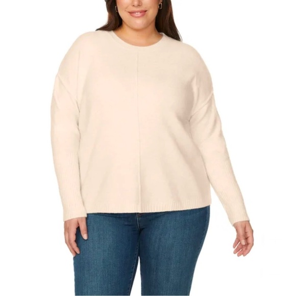 Legendary Outfitters Ladies' Cozy Knit Sweater Cream Oatmeal Crewneck Sweater - Picture 1 of 10